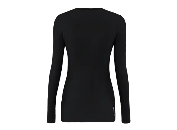 Salewa Cristallo Warm Alpine Merino Responsive women's long sleeve shirt Black Out Melange