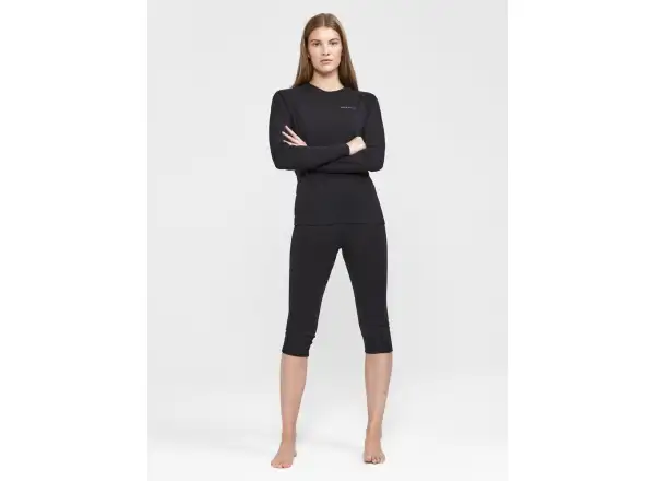 Craft ADV Wool Merino women's base 3/4 pants black
