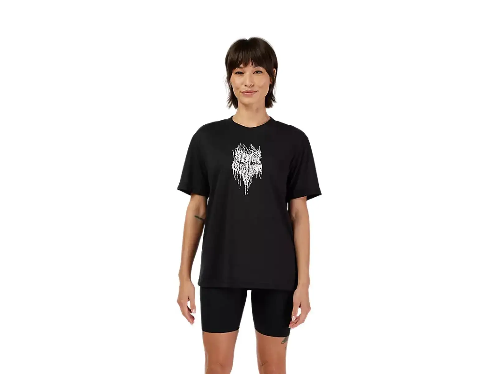 Fox Bark Tech women's t-shirt short sleeve Black