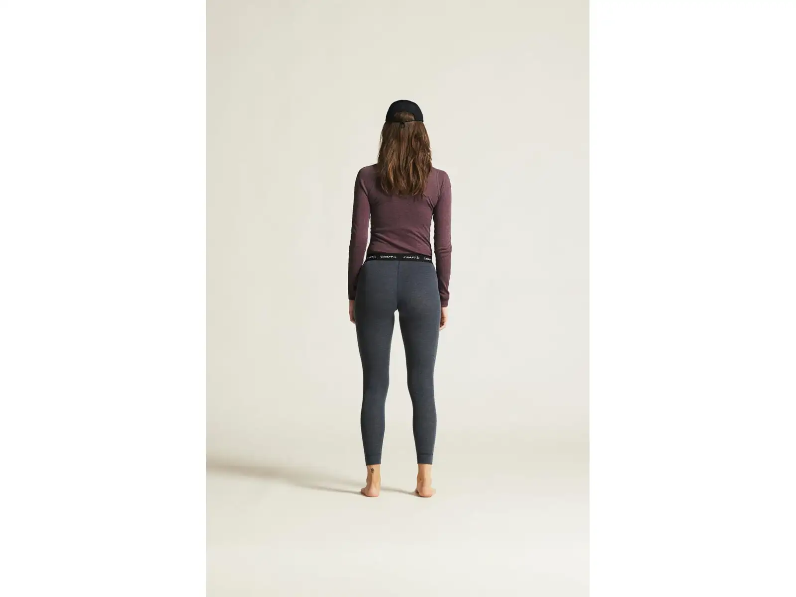 Craft Core Wool Merino women's set long sleeve shirt+pants red