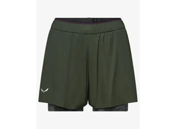 Salewa Pedroc Durastretch 2in1 women's shorts Dark olive