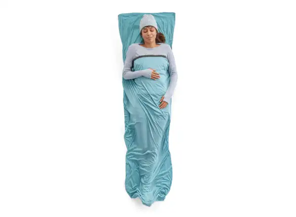 Sea To Summit Comfort sleeping bag liner with pillow Aqua Sea
