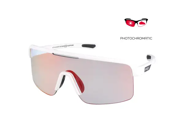 R2 Boost sunglasses matte white/photochromatic/red chrome