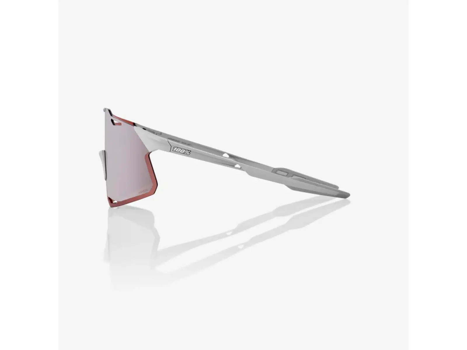 100% Hypercraft glasses Matte Stone Grey/HiPER Silver Mirror