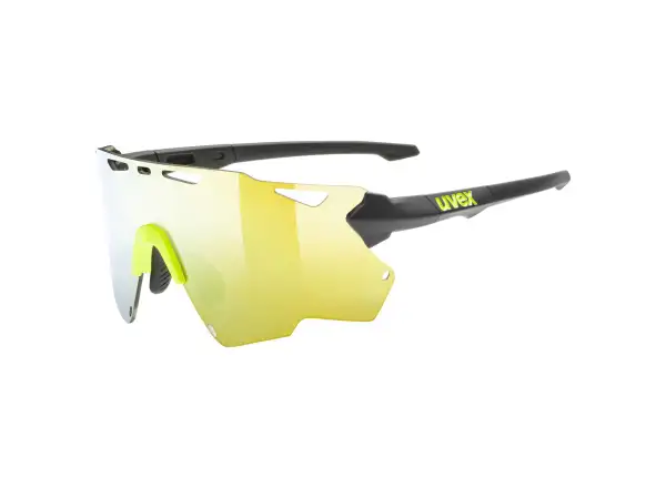 UVEX Sportstyle 228 glasses Black Lime Mat / Mirror Yellow (Cat. 3)