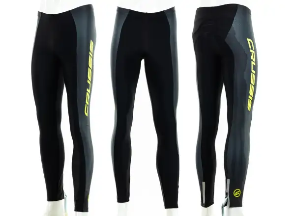 Crussis men's elastic pants black/yellow