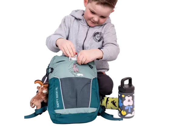 Kohla Happy Rocky 8 children's hiking backpack Beryl Green