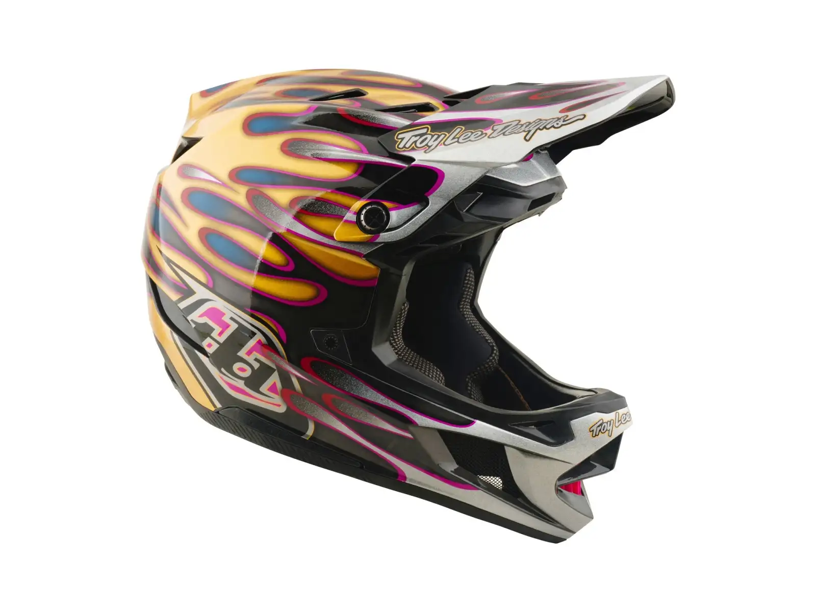 Troy Lee Designs D4 Carbon MIPS helmet Overspray Gold/Black