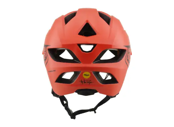 Troy Lee Designs Flowline Mips kids helmet Point Coral/Charcoal
