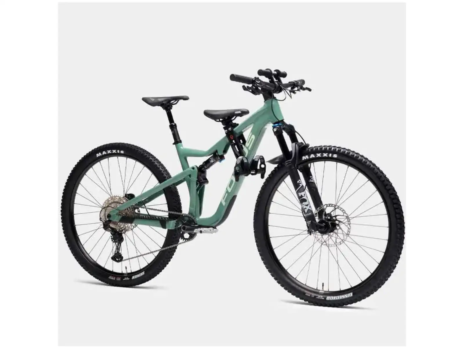 Kids Ride Shotgun MTB seat and handlebars on frame black