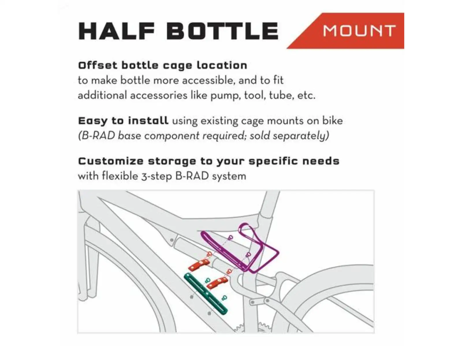 Wolf Tooth B-RAD Half bottle adapter adapter