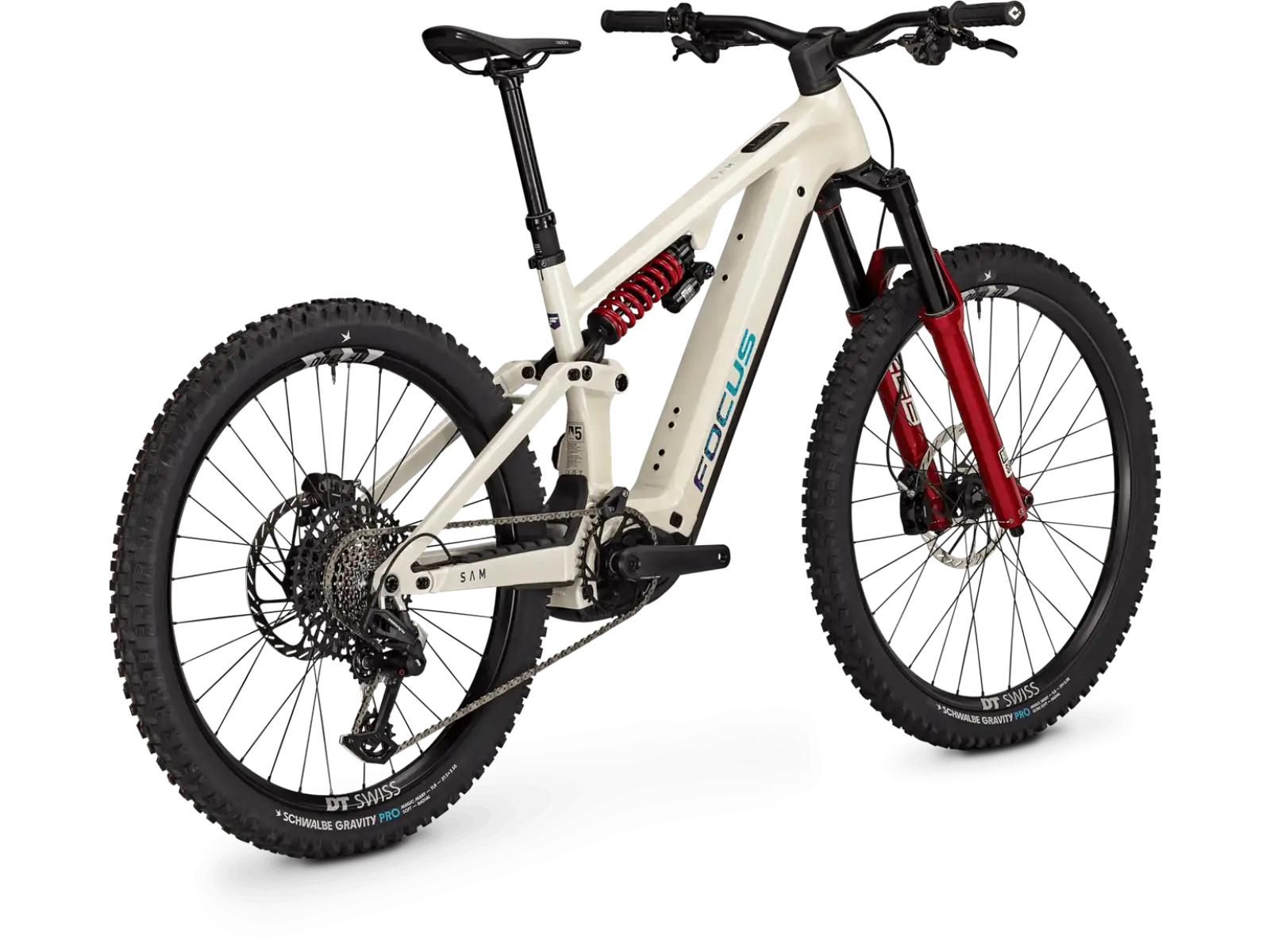 Focus SAM 9 600Wh full-suspension electric bike Champagne / Shellwhite