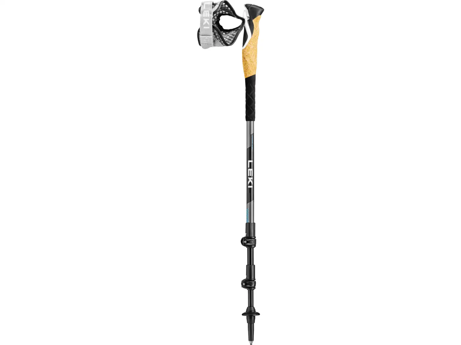 Leki Cross trekking poles Dark Anthracite/LightBlue size 100-135 cm