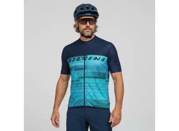 Silvini Turano men's jersey short sleeve Navy Ocean
