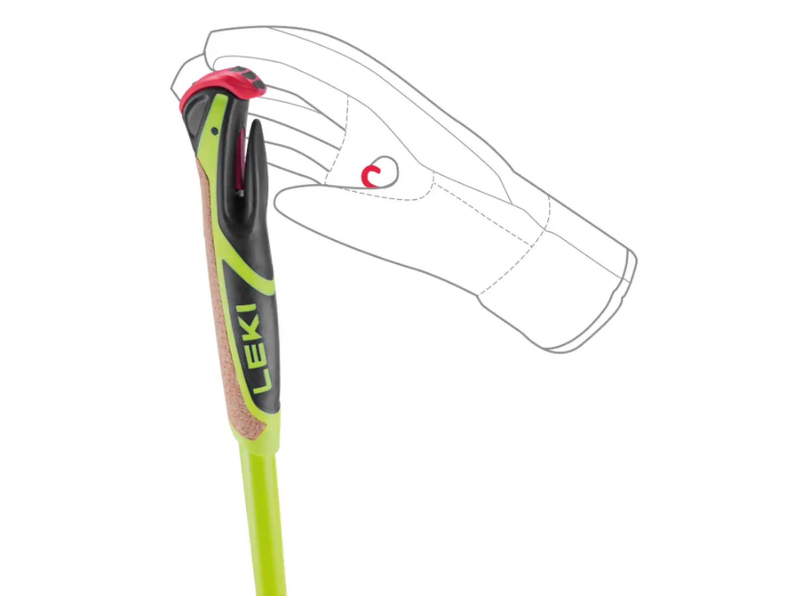 Leki CC 450 Poles cross-country poles Neon yellow/Black/White