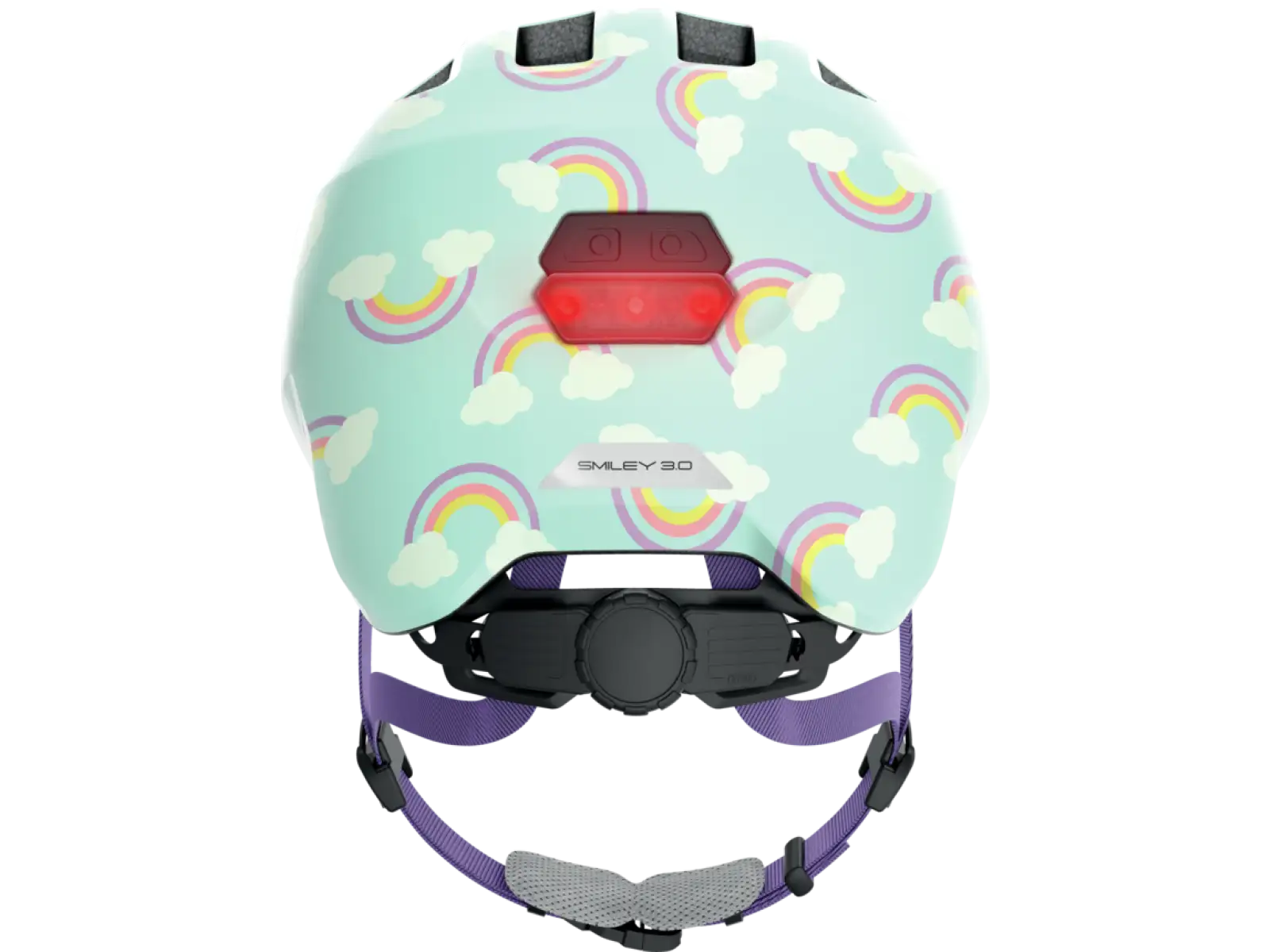 Abus Smiley 3.0 LED kids helmet Blue Rainbow