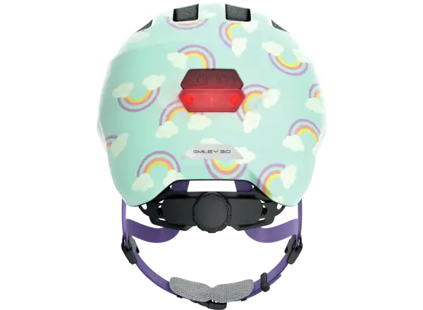Abus Smiley 3.0 LED kids helmet Blue Rainbow