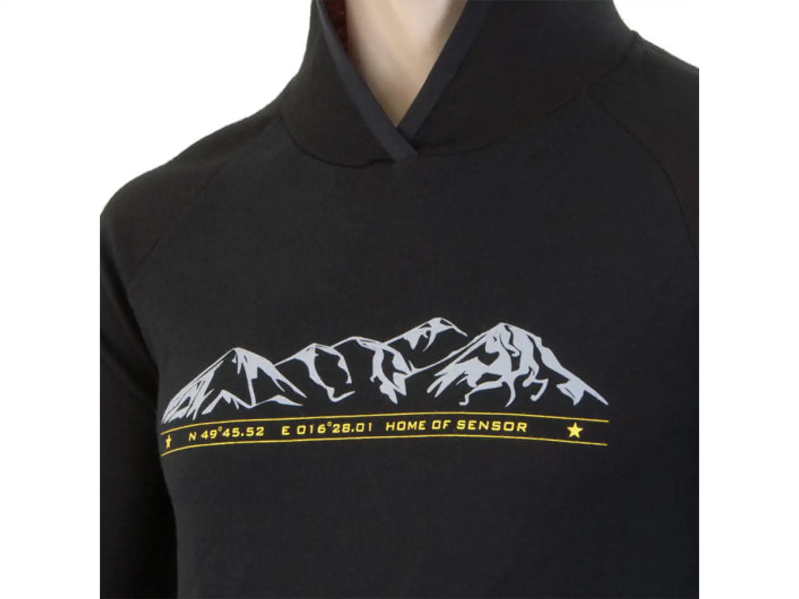 Sensor Merino Upper Mountains men's hoodie black
