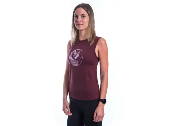 Sensor Merino Air Fox women's sleeveless shirt Port Red