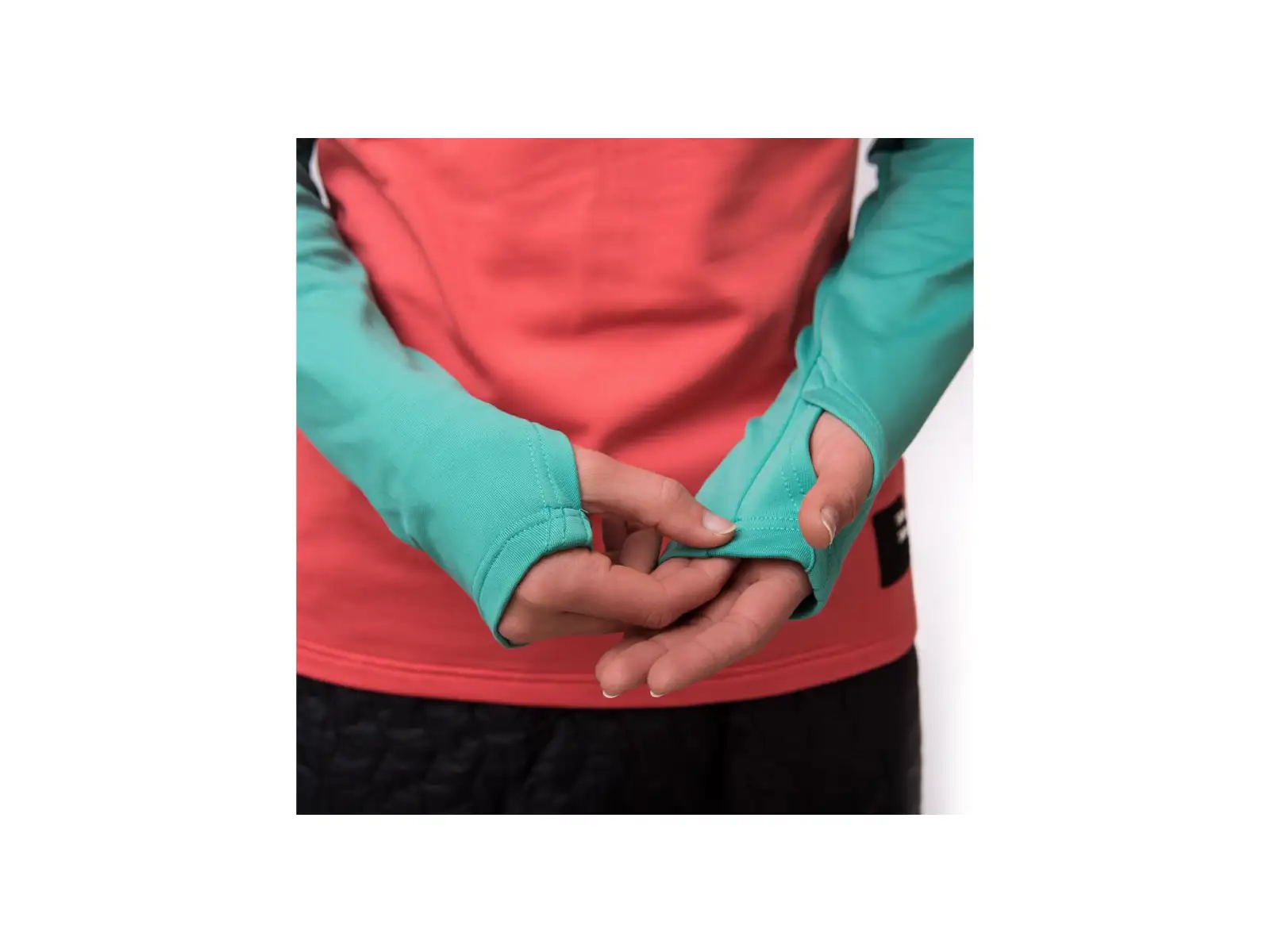 Sensor Coolmax Thermo women's sweatshirt coral/teal/dark blue