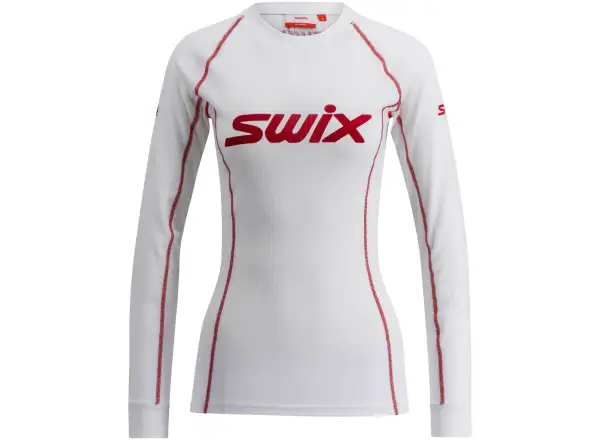 Swix RaceX Classic women's long sleeve shirt Bright White/Swix Red
