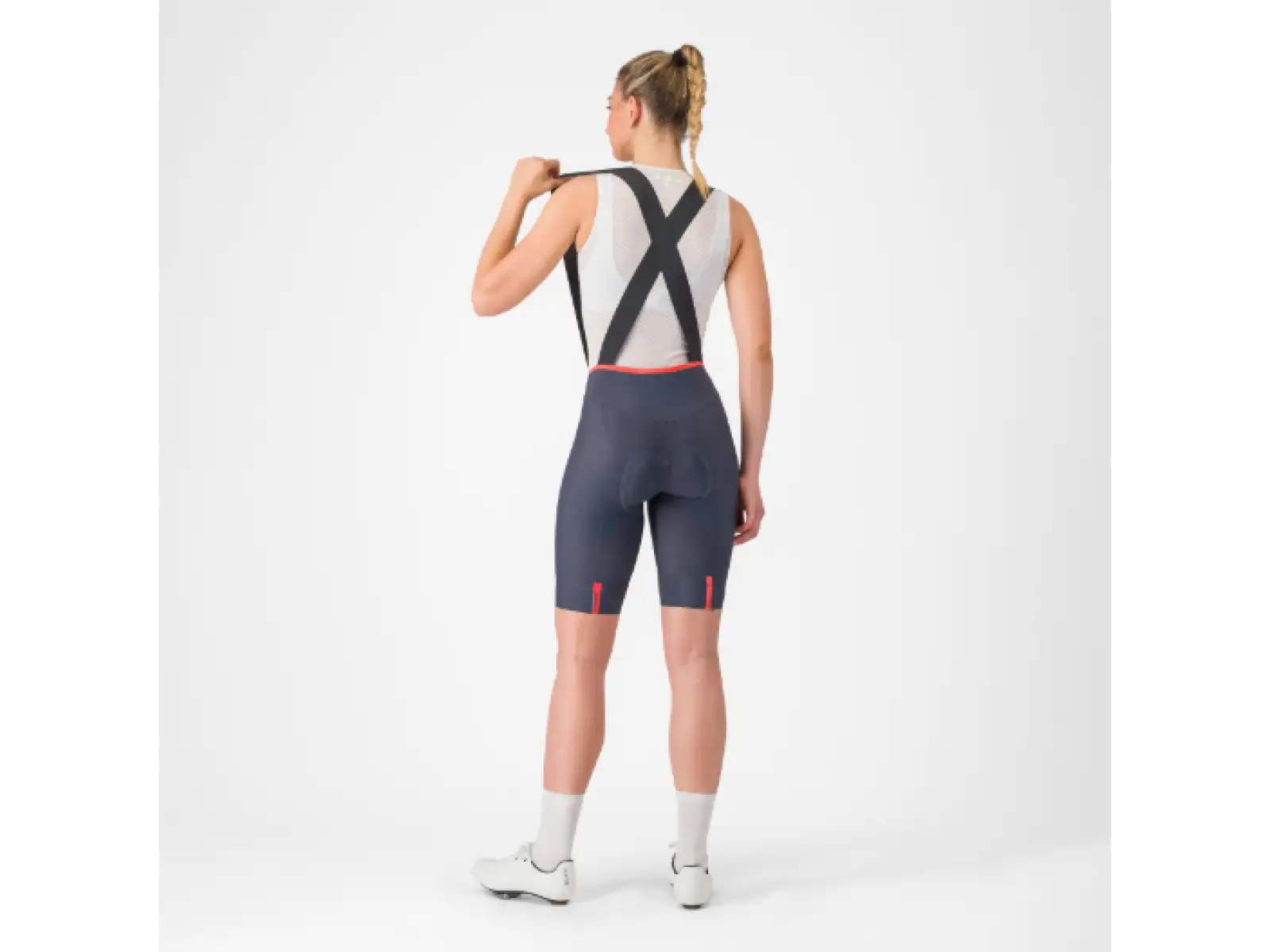 Castelli Prima 2 DT women's bib shorts Twilight Blue/Hibiscus