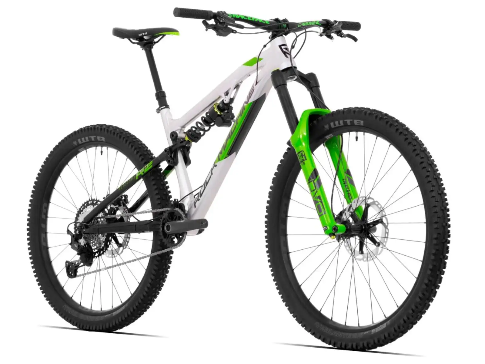 Rock Machine Blizzard 90-297 RZ Silver/Green full suspension mountain bike