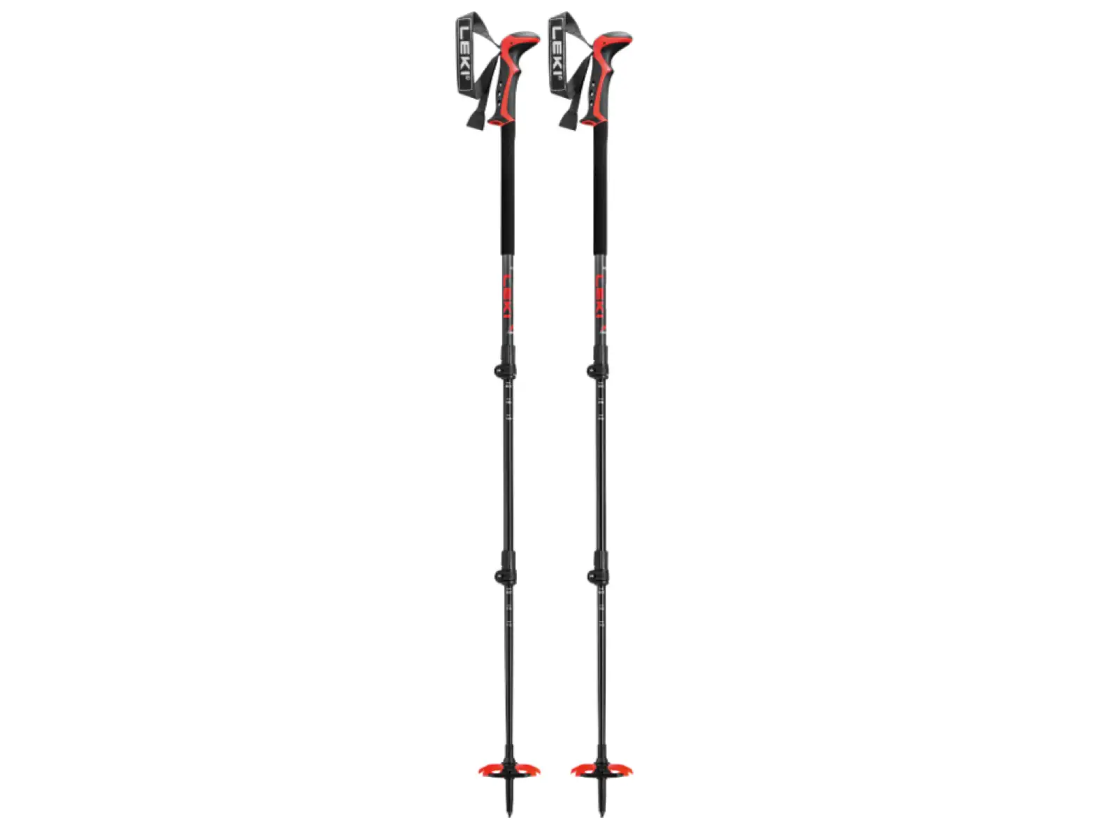 Leki Haute Route 3 ski touring poles Dark anthracite/Dark red/Black