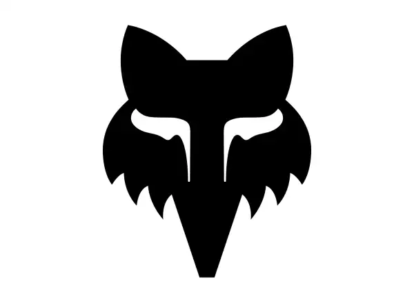 Fox Head 4" sticker Black