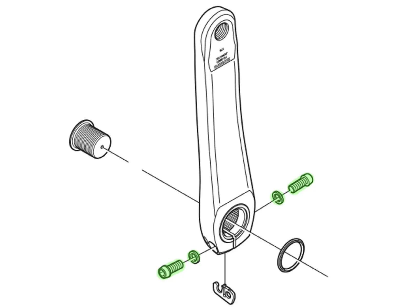 Shimano mounting bolt for left crank FC-5800 M6 x 21 mm with washer