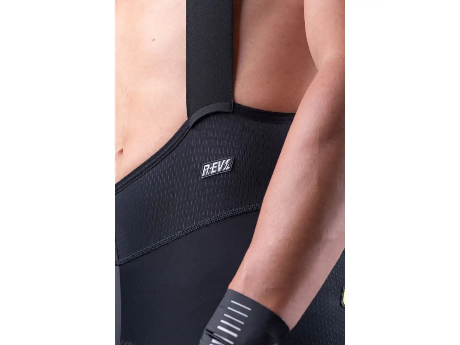 Alé R-EV1 Agonista Plus men's shorts with pad and suspenders black/fluo yellow