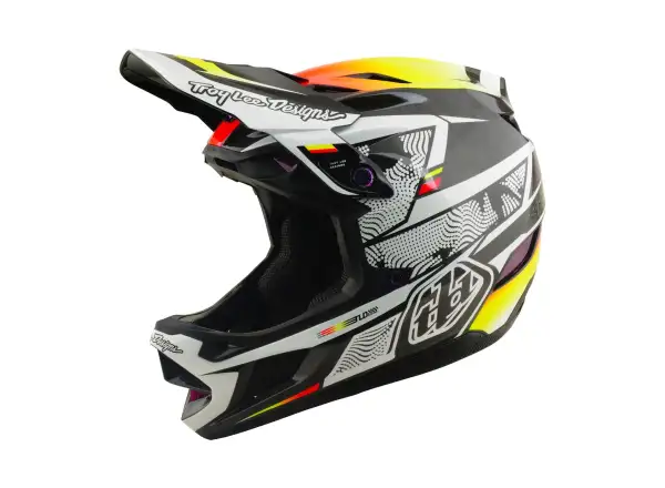 Troy Lee Designs D4 Carbon MIPS helmet Lined up Black