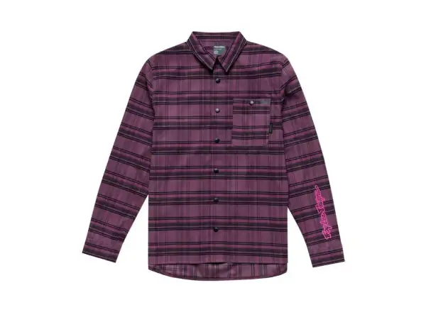 Troy Lee Designs Grind Flannel men's shirt Plaid Deep Purple