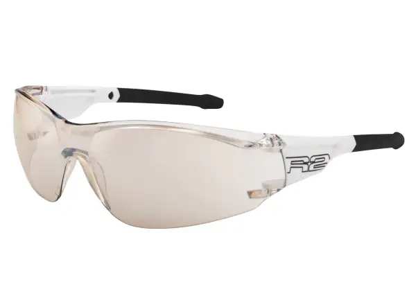R2 Alligator 2 cycling glasses glossy white/clear