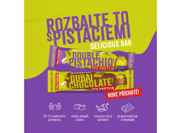 Nutrend Delicious Bar bar 50 g double pistachio
