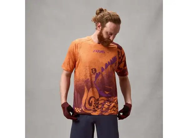 Endura Singletrack men's jersey short sleeve Orange