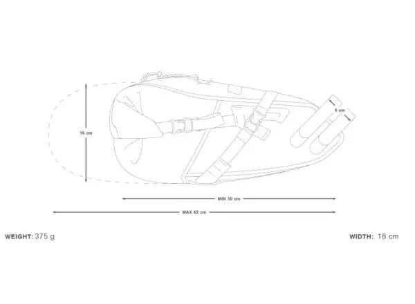 Apidura Backcountry saddle bag 10 l black/grey