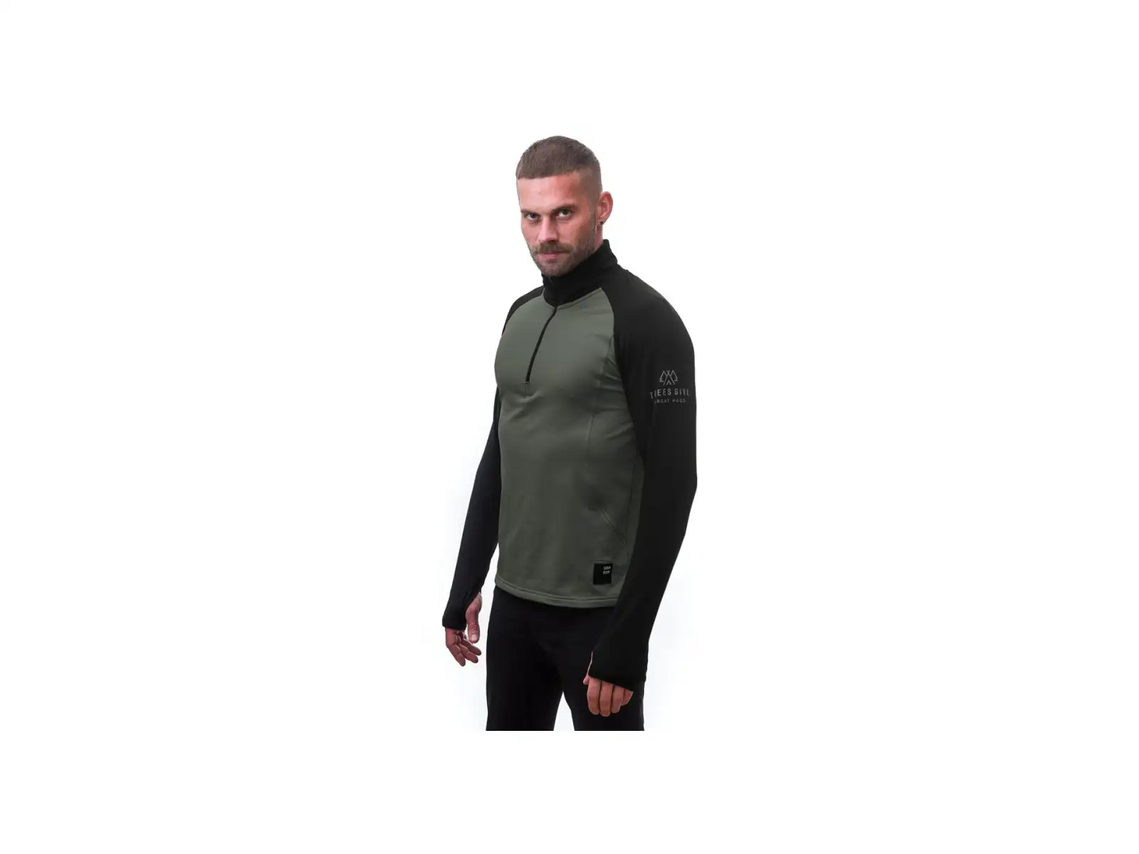 Sensor Coolmax Thermo men's sweatshirt Olive Green/black
