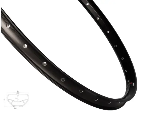 Mach1 Trucky Disc 27.5" MTB rim 32 holes black