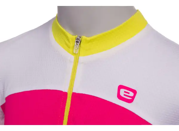 Etape Peddy kids jersey short sleeve pink/lime