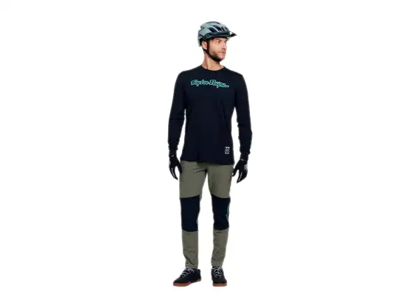 Troy Lee Designs Skyline Ride men's long sleeve jersey Signature Black/Real Teal