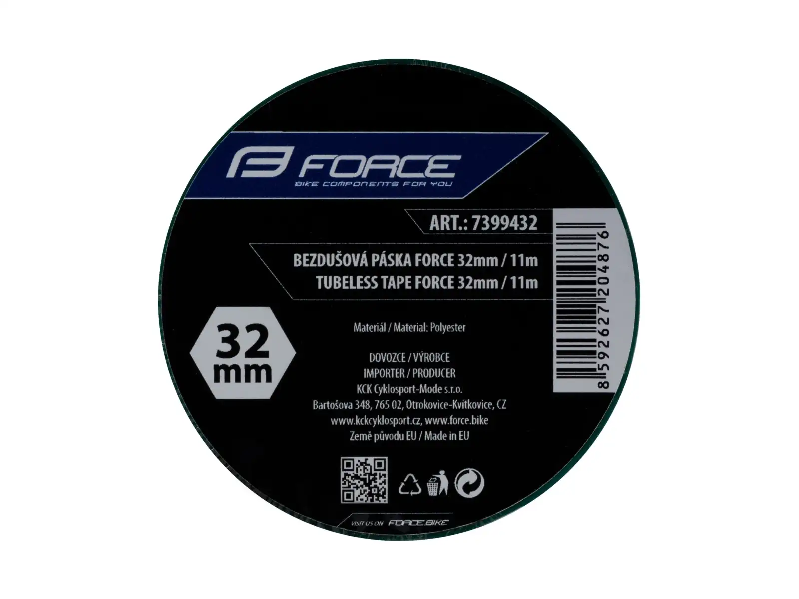 Force tubeless tape 32 mm x 11 m green