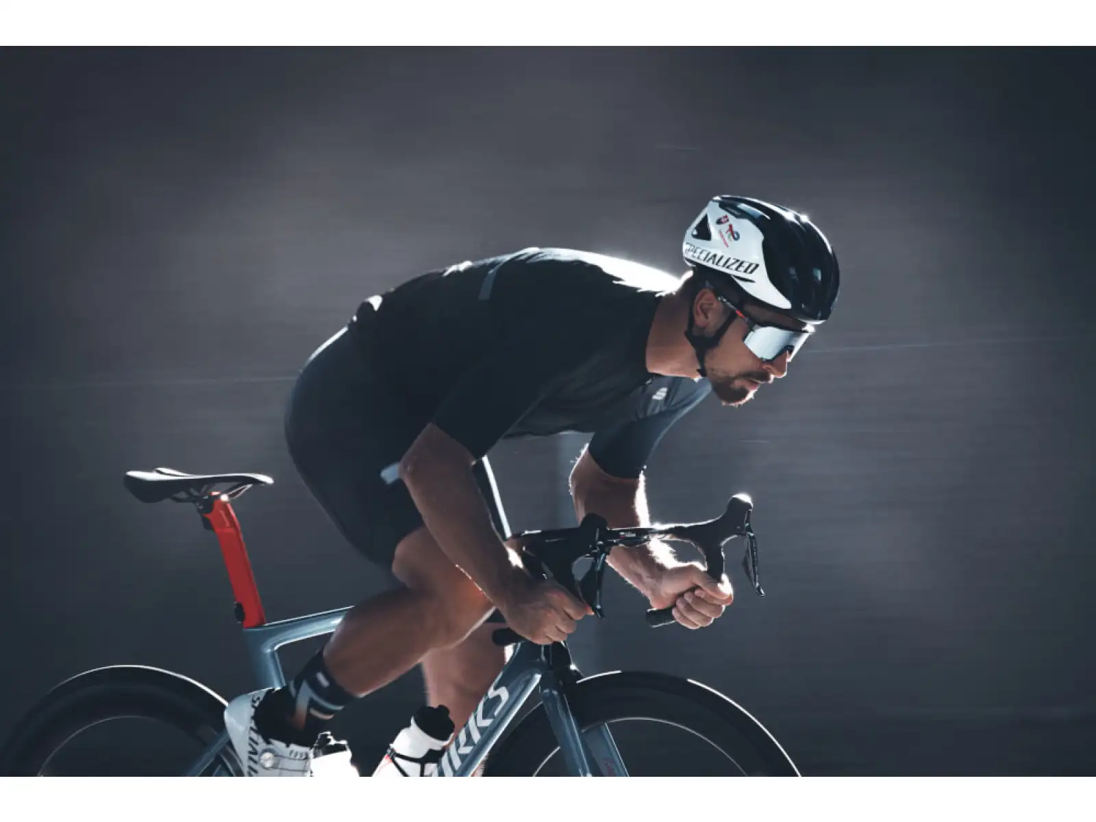 100% S3 HiPER Cycling Glasses Black Holographic/Blue Multilayer Mirror Lens