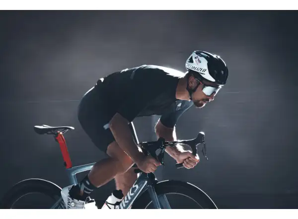 100% S3 HiPER Cycling Glasses Black Holographic/Blue Multilayer Mirror Lens