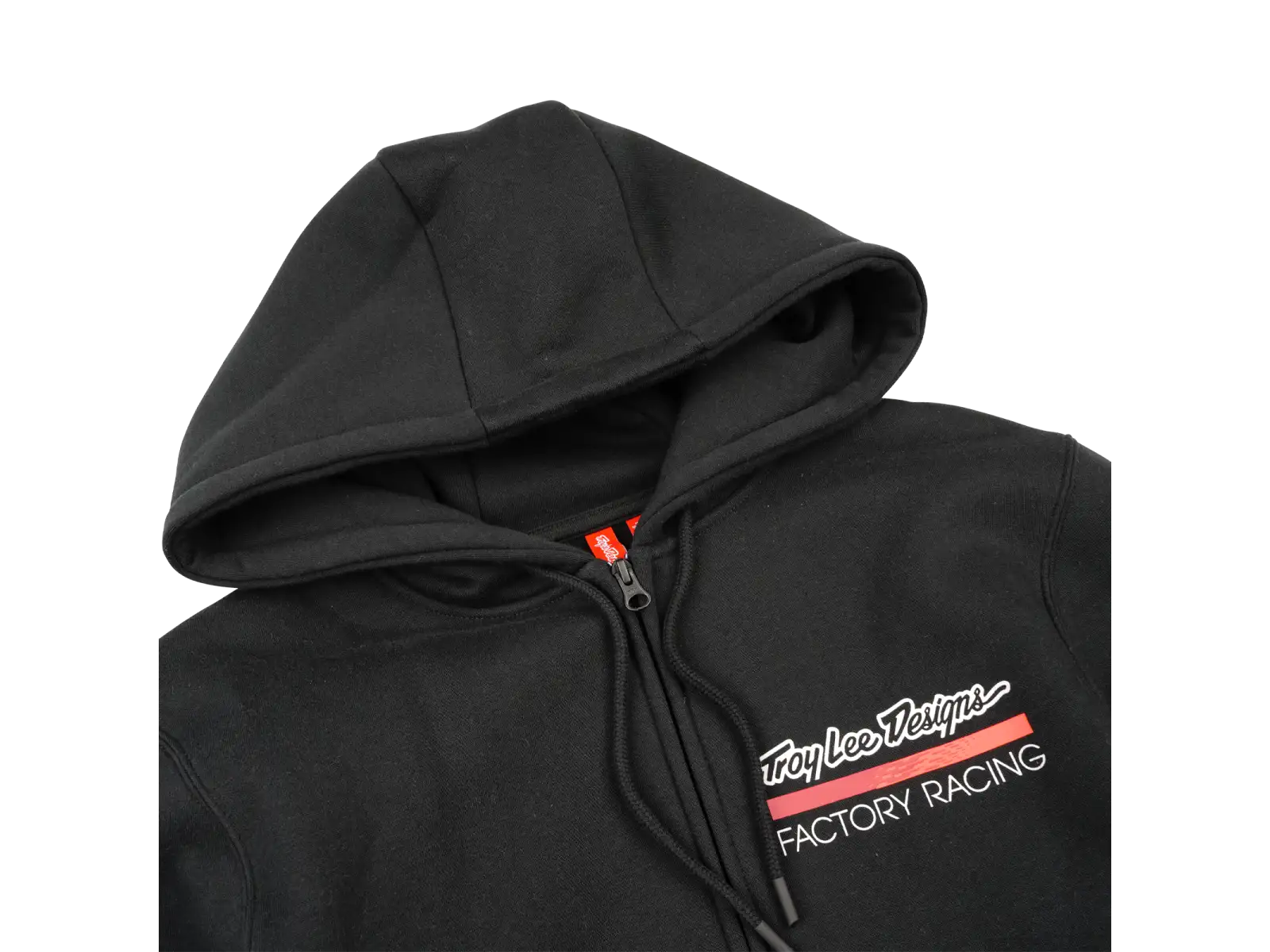 Troy Lee Designs Factory Racing men's zip-up hoodie Black heather/Red