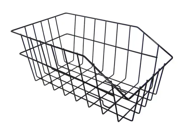 Large rear rack basket black