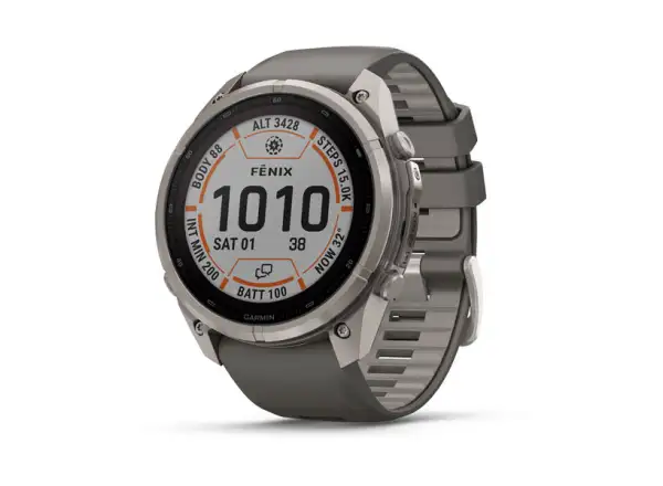 Garmin Fénix 9 Pro inReach Solar 51 mm smart watch Titanium Pebble Gray/Silver Gray