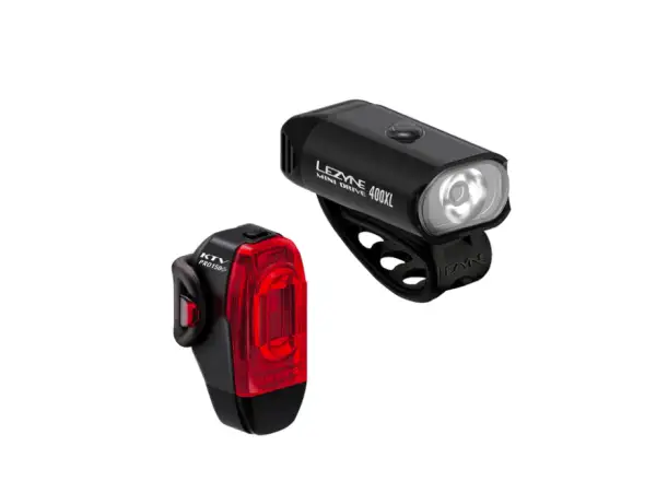 Lezyne Mini Drive 400XL + KTV Drive Pro light set Black