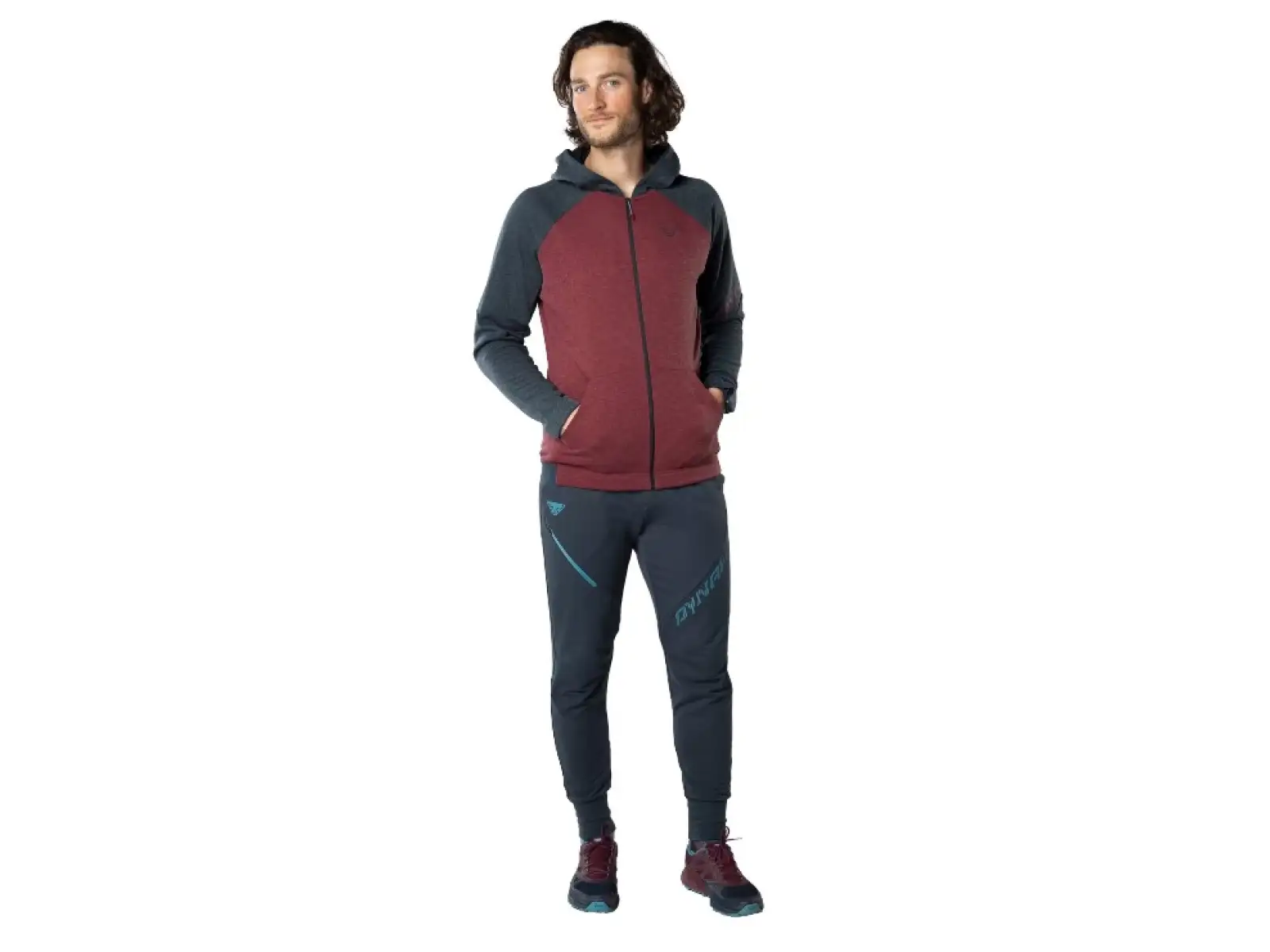 Dynafit 24/7 Polartec men's hoodie Burgundy