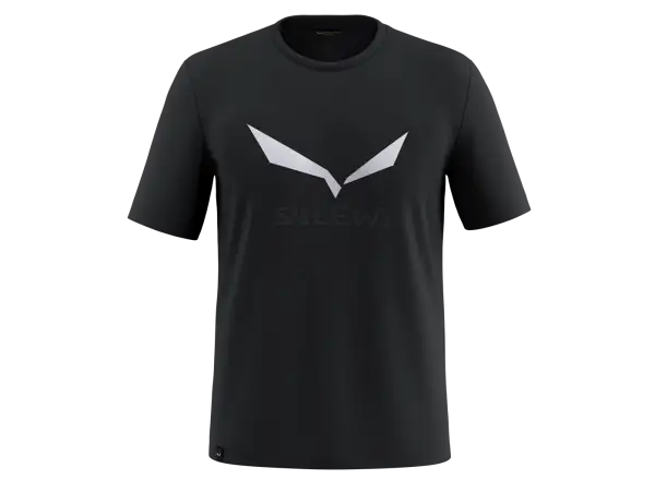 Salewa Solidlogo Dry men's shirt short sleeve Black out